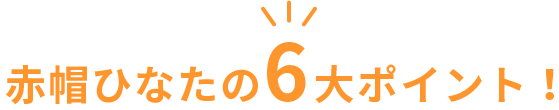 赤帽日向の6大ポイント